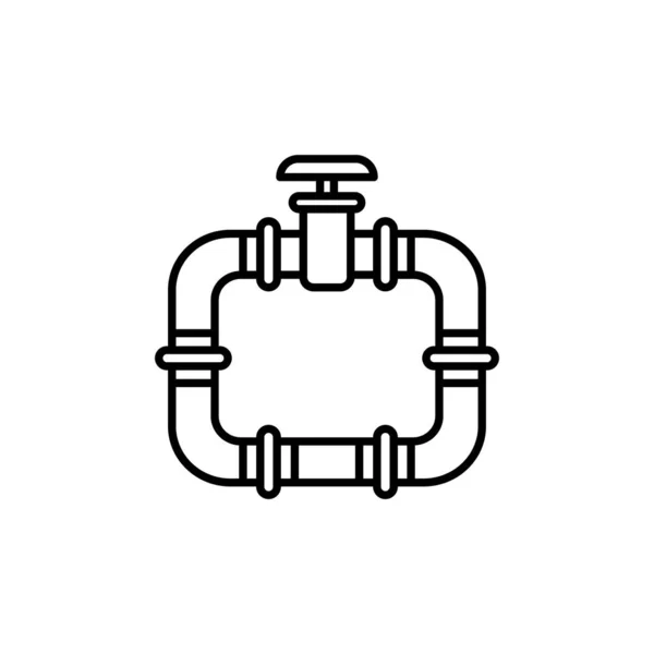 Ícone Tubulações Gás Vetor Logotipo —  Vetores de Stock