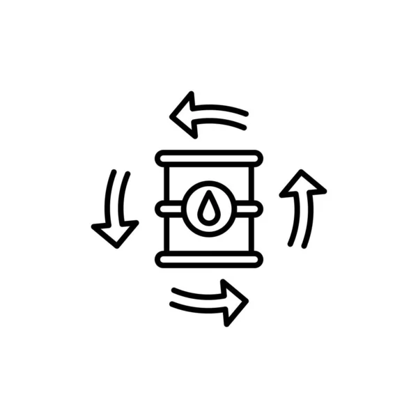 Icono Precio Del Petróleo Vector Logotipo — Vector de stock