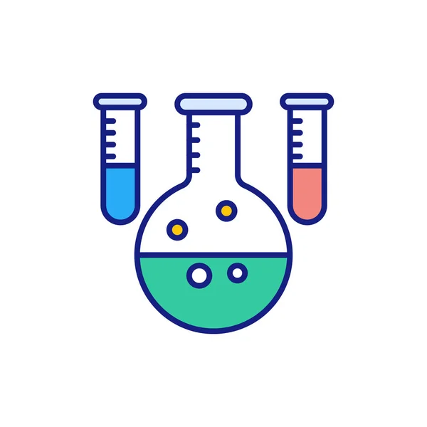 Ícone Química Vetor Logotipo —  Vetores de Stock