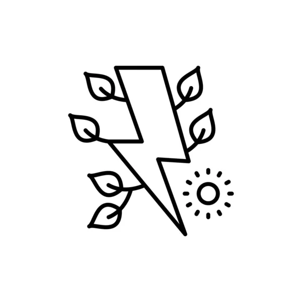 Icône Eco Electricity Vecteur Logotype — Image vectorielle