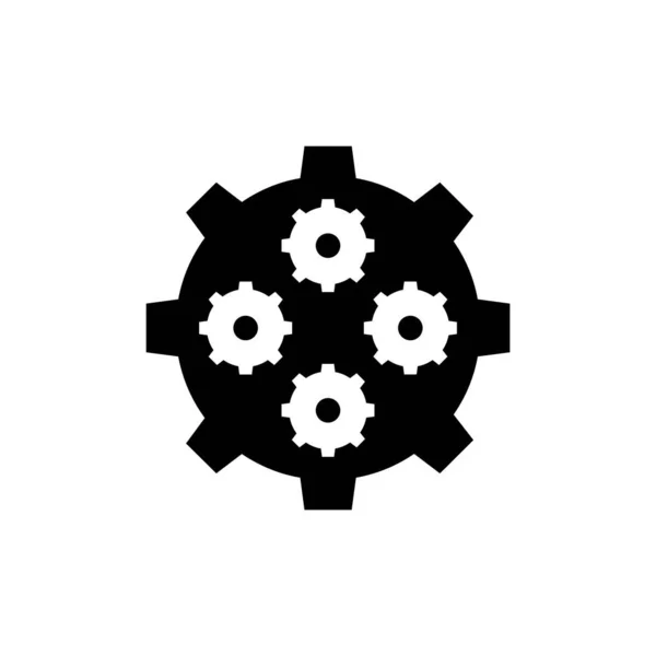 Kogwheel Ikona Vektoru Logotyp — Stockový vektor