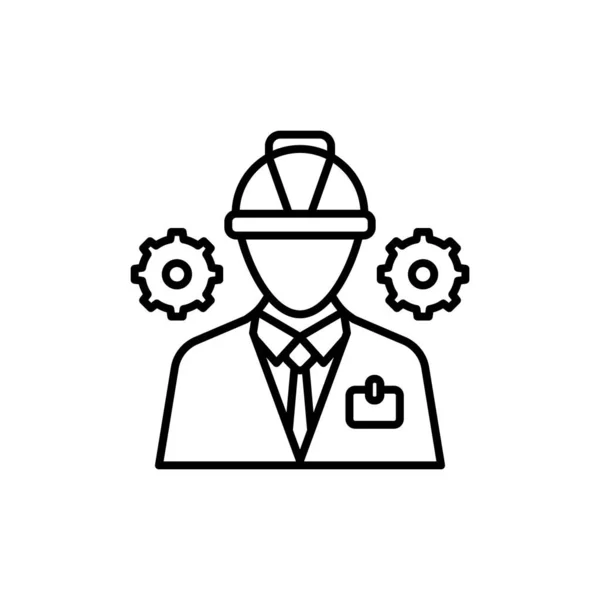 Ingenieur Icoon Vector Logotype — Stockvector