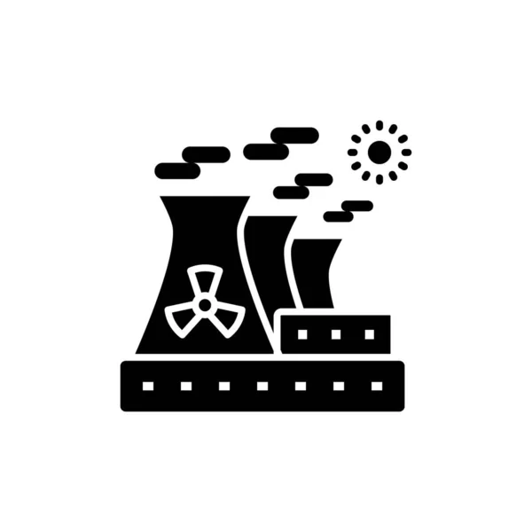 Ícone Energia Nuclear Vetor Logotipo —  Vetores de Stock