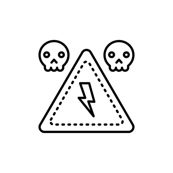Icône Avertissement Tension Dans Vecteur Logotype — Image vectorielle