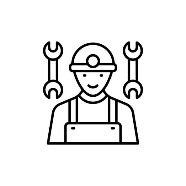 Arbeiter Symbol Vektor Logotyp — Stockvektor