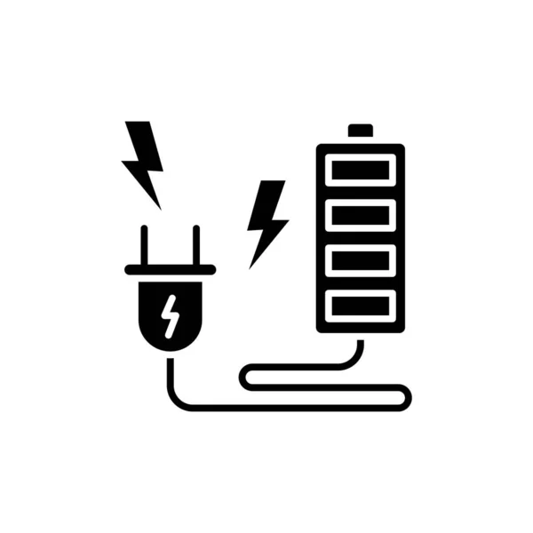 Ikon Baterai Vektor Logotype - Stok Vektor