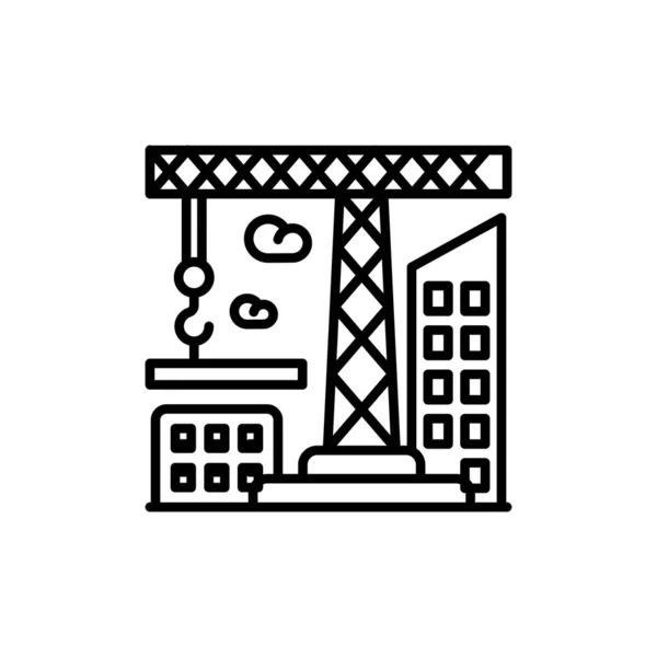 Bau Symbol Vektor Logotyp — Stockvektor