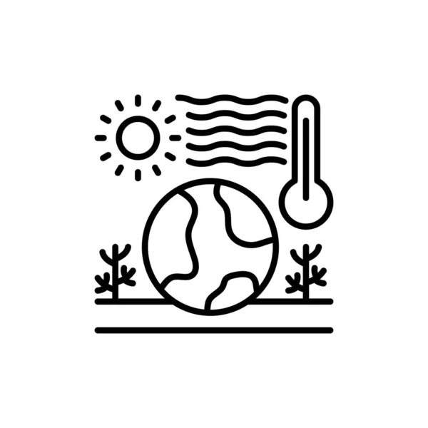 Icono Del Calentamiento Global Vector Logotipo — Archivo Imágenes Vectoriales