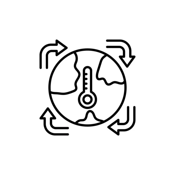 Global Warming Icoon Vector Logotype — Stockvector