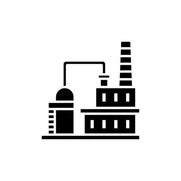 Ícone Produção Fábrica Vetor Logotipo —  Vetores de Stock