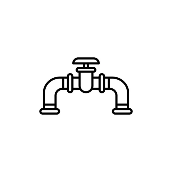 Gas Pipeline Icono Vector Logotipo — Archivo Imágenes Vectoriales