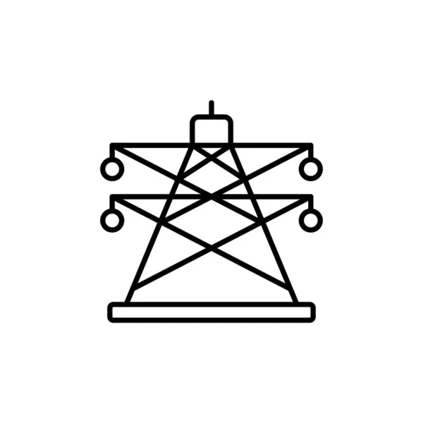 Elektryczna Ikona Wieży Wektorem Identyfikator — Wektor stockowy