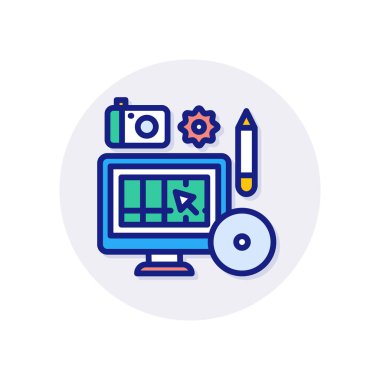 Vektör olarak grafik tasarım simgesi. Logotype