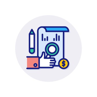 Vektör olarak analiz simgesi. Logotype