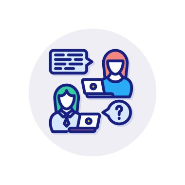 Vektör içinde danışmanlık ikonu. Logotype