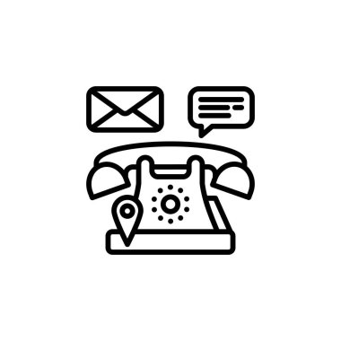 Vektör olarak temas simgesi. Logotype