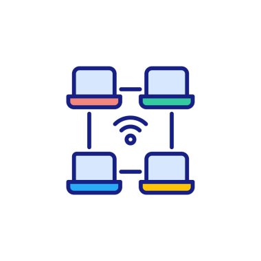 Ağ simgesi vektörü. Logotype