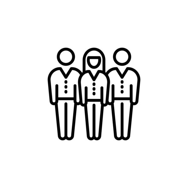 Internationale Team Ikone Vektor Logotyp — Stockvektor