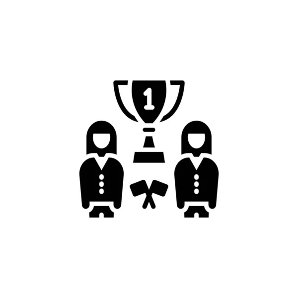 Ícone Equipe Vencedora Vetor Logotipo — Vetor de Stock