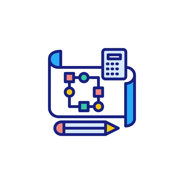 Workflow Symbol Vektor Logotyp — Stockvektor