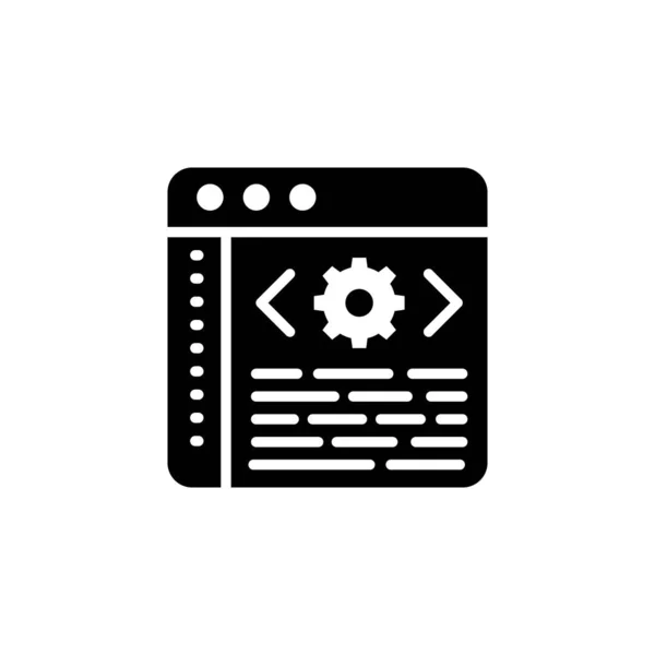 Ícone Desenvolvimento Web Vetor Logotipo —  Vetores de Stock