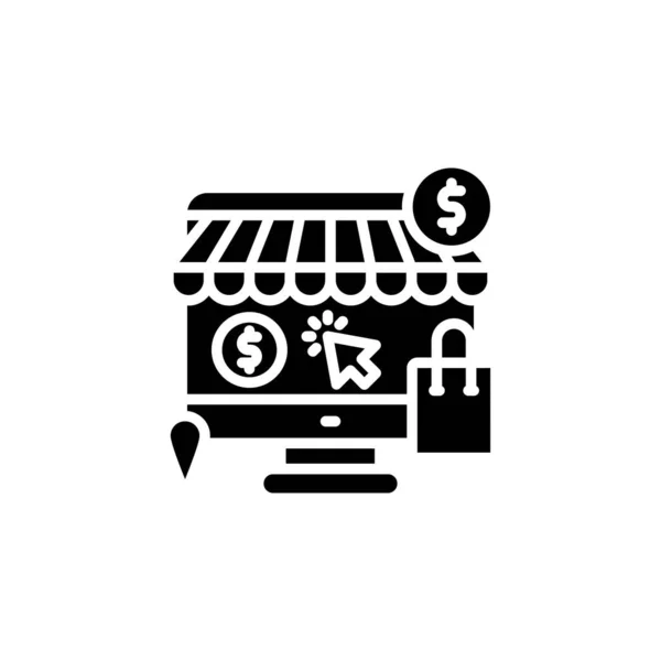 Icono Comercio Electrónico Vector Logotipo — Archivo Imágenes Vectoriales