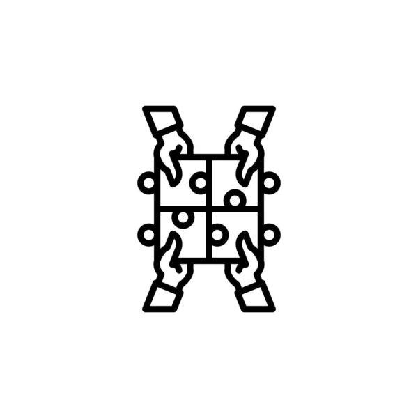 Εικονίδιο Ομαδικής Εργασίας Διάνυσμα Λογότυπο — Διανυσματικό Αρχείο