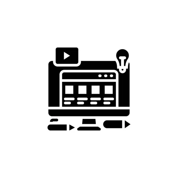 Vektör Olarak Web Tasarım Simgesi Logotype — Stok Vektör