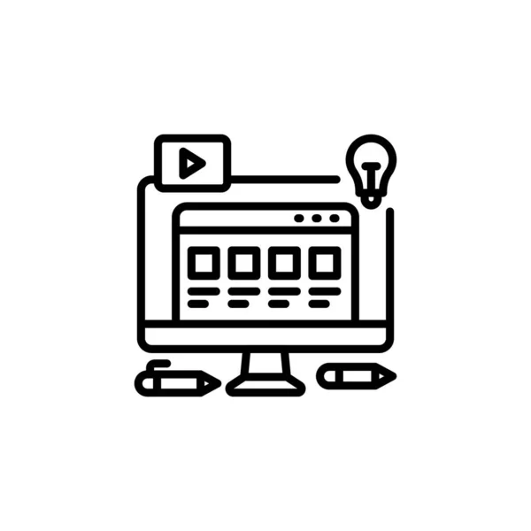 Icône Web Design Vecteur Logotype — Image vectorielle