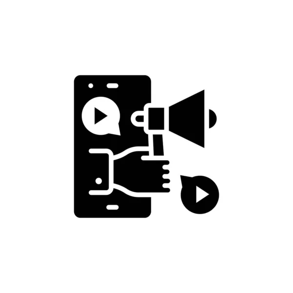 Live Streaming Symbol Vektor Logotyp — Stockvektor