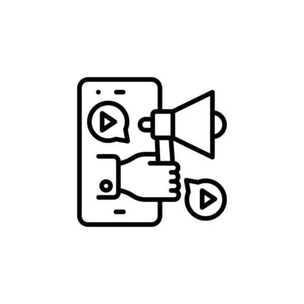 Icône Live Streaming Dans Vecteur Logotype — Image vectorielle