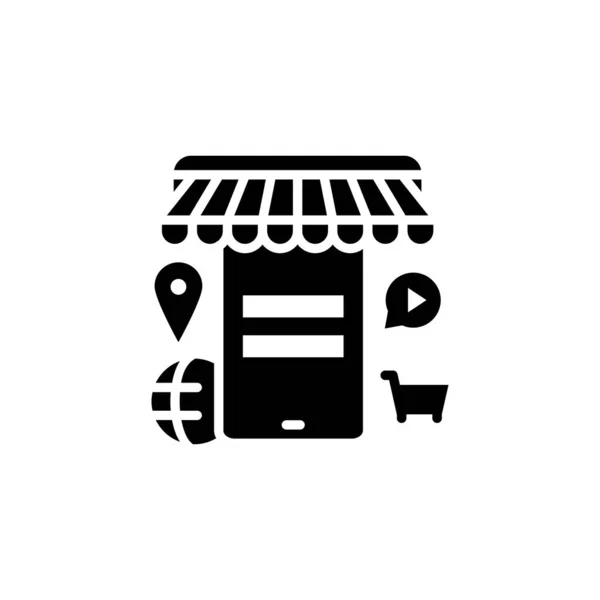 Піктограма Мобільного Маркетингу Векторі Логотип — стоковий вектор