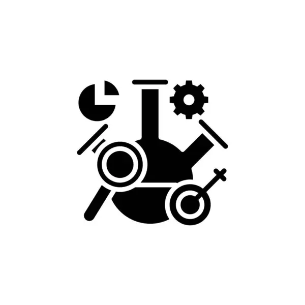 Ícone Pesquisa Vetor Logotipo — Vetor de Stock