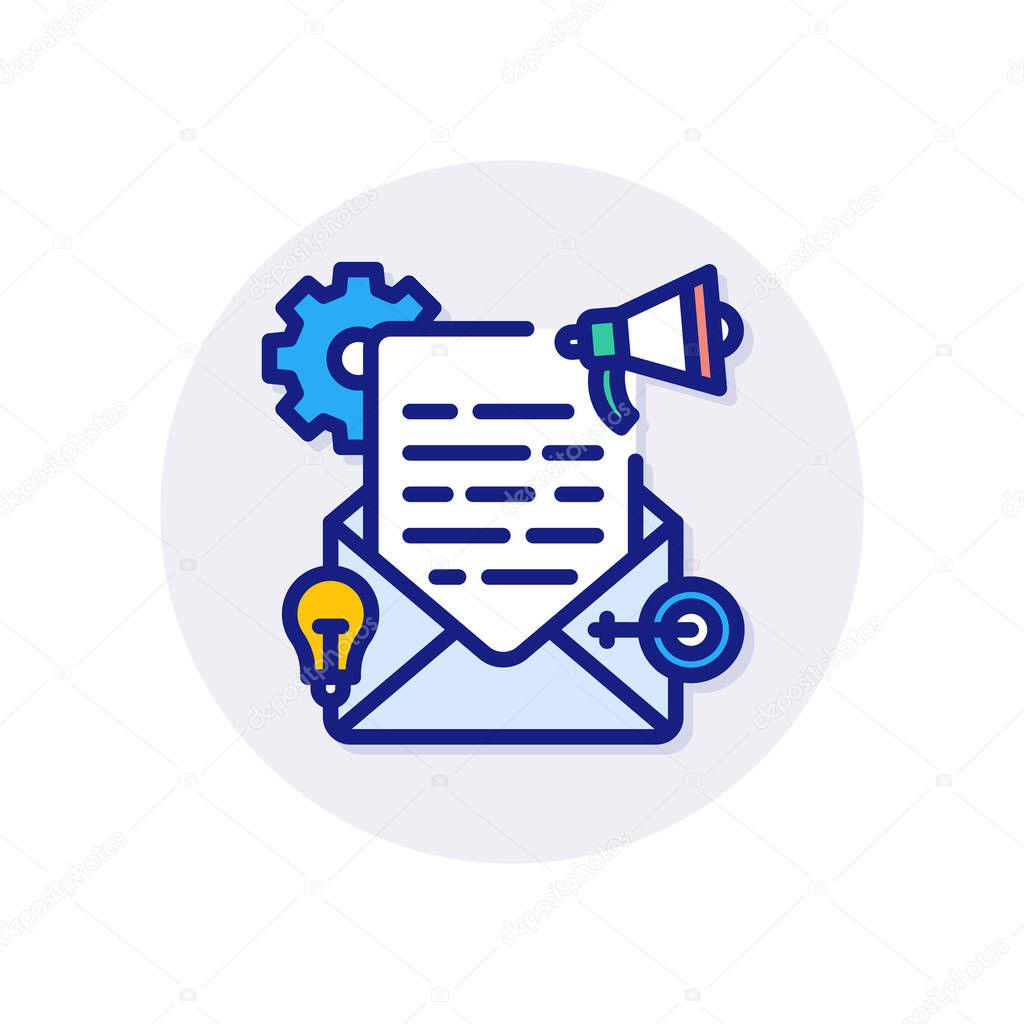 Email Marketing icon in vector. Logotype
