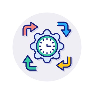 Günlük rutin vektör simgesi. Logotype