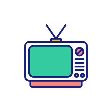 Vektör olarak televizyon simgesini izle. Logotype