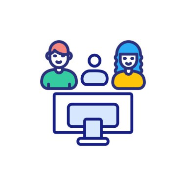 Vektör olarak aile odası simgesi. Logotype