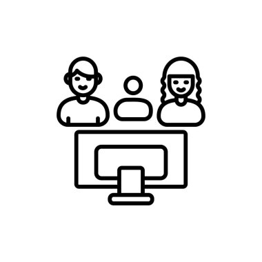 Vektör olarak aile odası simgesi. Logotype