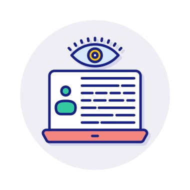 Vektör olarak Personel İzleme simgesi. Logotype