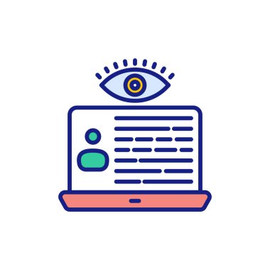 Vektör olarak Personel İzleme simgesi. Logotype