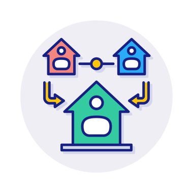 Vektör olarak Uzak Bağlantı simgesi. Logotype