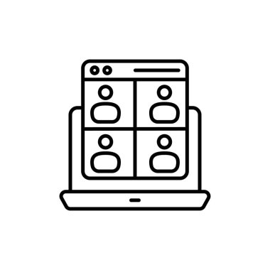 Vektör olarak Video Buluşma simgesi. Logotype