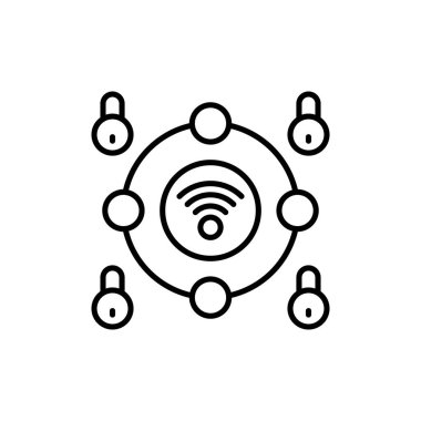 Vektör cinsinden ticari VPN simgesi. Logotype