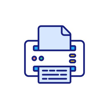 Vektör olarak yazıcı simgesi. Logotype