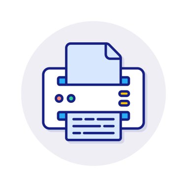 Vektör olarak yazıcı simgesi. Logotype