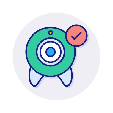 Vektör olarak Web Cam simgesi. Logotype