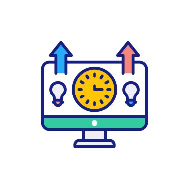 Vektör verimlilik simgesi. Logotype