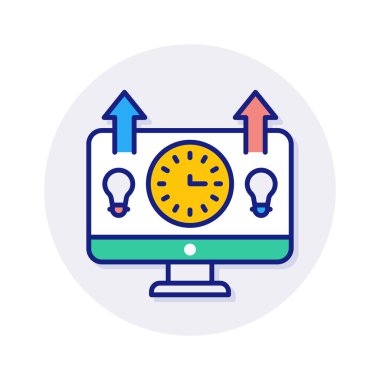 Vektör verimlilik simgesi. Logotype