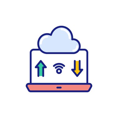 Vektör olarak yedekleme internet simgesi. Logotype