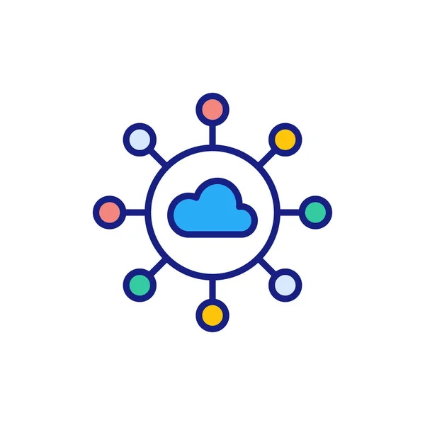 Значок Cloud Share Векторе Логотип — стоковый вектор